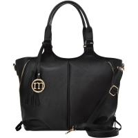 Torba Shopper Bag Torebka Damska Pojemna Na Ramię Miejska Czarna Monnari