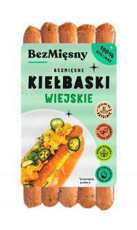 Bezmięsne kiełbaski wiejskie 180 g roślinne, na grilla, na patelnię