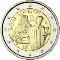 2 euro Włochy Dante 2015