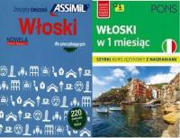 Włoski w 1 miesiąc + Włoski dla początkujących 220 ćwiczeń + klucz