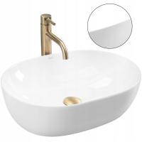 Раковина столешницы 50cm овальная Белая Rea Lisa классическая подставка для шкафа