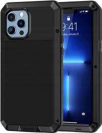 Etui case plecki pancerne Metalowe mocne 360 do Iphone 12 Pro Max czarny