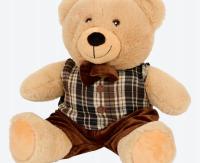 Pluszowy miś w kubraczku z muszką