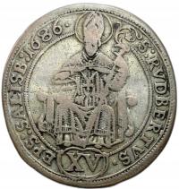 Austria, Salzburg. Maksymilian Gandolf (1668-1687). 15 krajcarów 1686