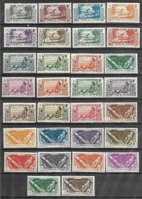 OCEANIA FRA. -motywy państwowe -rybak -tahitanin -instrumenty 1934* Mi (332