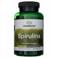 Swanson SPIRULINA 500 mg 180 tabletek Algi Morskie Detoks Oczyszczenie