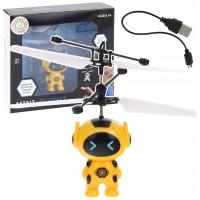 Latający Robot Sterowany Dłonią Ręką Dron Robocik Śmigła Światło Ufo 360°