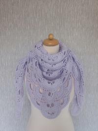 M Chusta 170x80cm rękodzieło liliowa