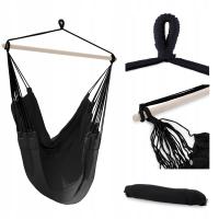 Hamak brazylijski fotel wiszący boho czarny