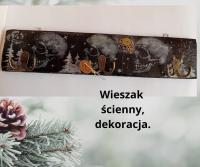 Wieszak rękodzieło, wieszak drewniany. Moczny syl, dark outfit, gotyk.
