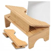 PODNÓŻEK TOALETOWY BAMBUSOWY PODEST ŁAZIENKOWY STOŁEK TABORET SCHODEK