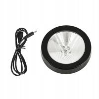 Podstawka pod butelkę koktajlową z oświetleniem LED, światła RGB, migający kubek USB, czarny