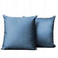 Poszewka dekoracyjna 40x40 cm welur lazurowy zamek błyskawiczny