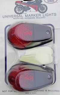 LAMPY LAMPKI OBRYSOWE CZERWONE NA OWIEWKĘ BŁOTNIK RETRO