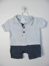 F&F bawełniany rampers z kołnierzykiem 56 cm