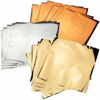 Folia do złoceń Termoton 15,5x15,5cm Złota Srebrna Miedziana pozłotnictwo