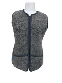 KAMIZELKA DAMSKA WEŁNA 100% MERYNOS POPIELO