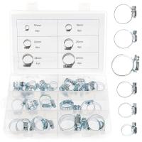 METALOWE OPASKI ZACISKOWE SKRĘCANE ŚLIMAKOWE OBEJMY NIERDZEWNE ZESTAW 34 EL