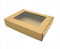 Pudełko prezentowe z okienkiem 250x200x50mm box opakowanie na prezent