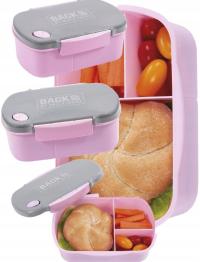 Śniadaniówka BackUp różowa 3 przegródki BPA FREE