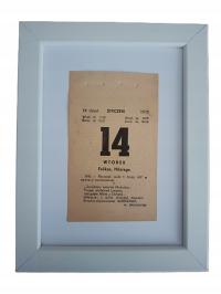 Oryginalna kartka z kalendarza 1975 w ramce - prezent na 50 urodziny 50 lat