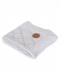 Niemowlęcy kocyk 90x90 Ryż jasnoszary Ceba Baby, r.