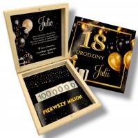 Pudełko kartka na pieniądze prezent upominek urodziny 18 20 30 40 50 PR805