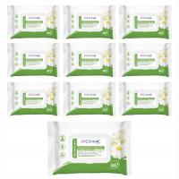 10 x Cleanic nawilżany papier toaletowy rumianek 80 szt.