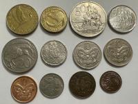 Новая Зеландия 1967-2013 набор из 12 циркулирующих монет старые и новые изображения