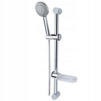 Zestaw prysznicowy kolumna drążek słuchawka wąż 150cm półka prysznic chrom