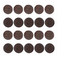 ZESTAW 10 ARABSKICH MIEDZIANYCH METALOWYCH MONET LARP RPG