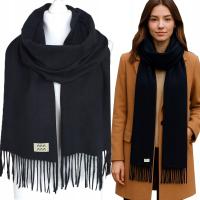 Теплый кашемировый шарф с шерстью, женский однотонный шарф, классические цвета