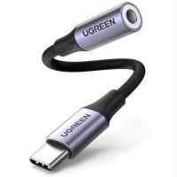 Ugreen przejściówka do słuchawek z 3,5 mm mini jack na USB-C 10 cm (czarna)