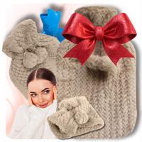 Termofor Duży Gumowy 2L Pokrowiec Sweterek Ogrzewacz Do Rąk Stóp Na Prezent