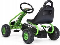 Картинг с регулируемым сиденьем с ручным тормозом зеленый