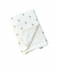 Kocyk dziecięcy ciepły Muślin Misie Główki polar 70/100 Beciaszkowo