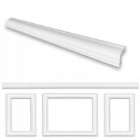 Настенная декоративная лепнина белая рамка жесткая 