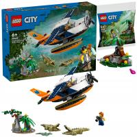 LEGO City Wodolot Samolot badaczki Dżungli + Spotkanie z małym gorylem