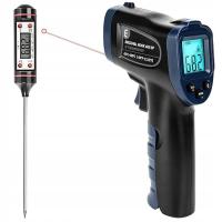 TERMOMETR BEZDOTYKOWY LASEROWY PIROMETR ZAKRES POMIARU OD -50 DO 600 STOPNI