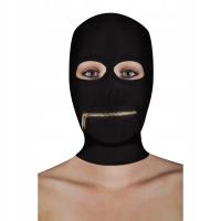 Ouch! Extreme Zipper Mask czarna maska z zamkiem na usta uniwersalna