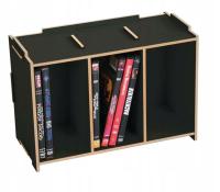 Szara Półka na płyty DVD Blu-ray Gry playstation Stojak Segregator Regał