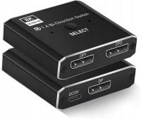 SWITCH DISPLAYPORT 2x1 SPLITTER 1x2 ROZDZIELACZ 8K