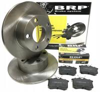 Tarcze hamulcowe tył BRP pełne 2 szt. + klocki hamulcowe 4 szt.