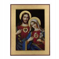 Изображение Значок Сердца Иисуса и Сердца Марии 13 x 17 см