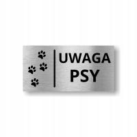 Табличка для собак / 20x10 см | прочная УФ-печать / самоклеящаяся