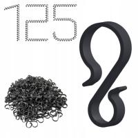 125 x Mocne HACZYKI DO LAMPEK NA RYNNE ANTRACYTOWE świątecznych rynnowe