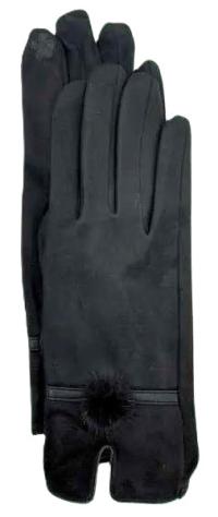 Vikers rękawiczki damskie dotykowe delikatnie ocieplane czarne