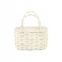 Kosz Koszyk Biały Wiklina wys.16 cm