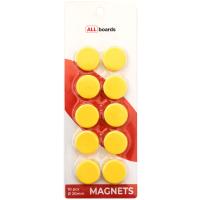 Магниты для доски 20 мм - 10 шт желтый