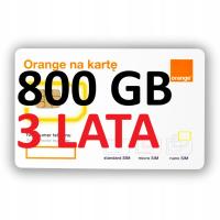 INTERNET STARTER NA KARTĘ ORANGE FREE PREPAID 800 GB 3 LATA SIM ESIM